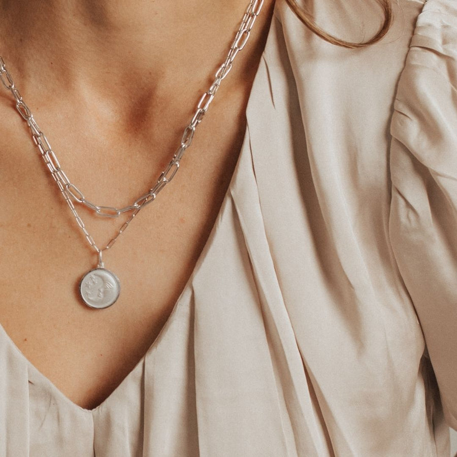 Eros Milano Pendants Medallion Sun & Moon Reversible Medallion