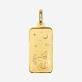 Eros Milano Pendants Sagittarius Zodiac Rectangle Pendant (Gold)