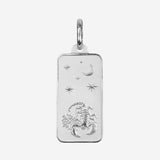 Eros Milano Pendants Scorpio Zodiac Rectangle Pendant in Sterling Silver