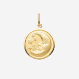 Eros Milano Pendants Sun & Moon Reversible Medallion in Gold Vermeil