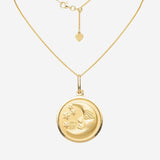 Eros Milano Pendants Sun & Moon Reversible Medallion in Gold Vermeil