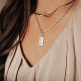 Eros Milano Pendants Virgo Virgo Rectangle Pendant in Sterling Silver