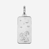 Eros Milano Pendants Virgo Zodiac Rectangle Pendant in Sterling Silver