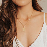 Eros Milano Pendants Zodiac Rectangle Pendant (Gold)