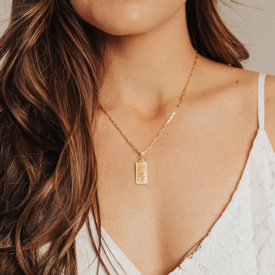 Eros Milano Pendants Zodiac Rectangle Pendant (Gold)