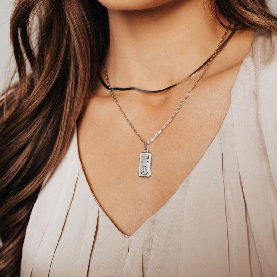 Eros Milano Pendants Zodiac Rectangle Pendant in Sterling Silver