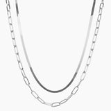 Eros Milano Sets 2 Layered Necklaces The Kimberly Paperclip Layering Set
