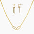 Eros Milano Sets Alessia Double Paperclip Necklace & Earring Set