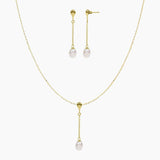 Eros Milano Sets Freshwater Pearl Drop Necklace & Earring Set