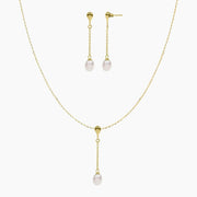 Eros Milano Sets Freshwater Pearl Drop Necklace & Earring Set