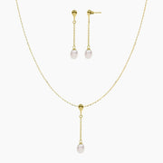 Eros Milano Sets Freshwater Pearl Drop Necklace & Earring Set