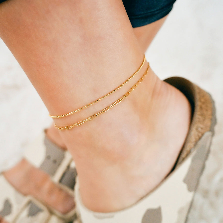 Eros Milano Sets Graffetta Gold Layering Anklet Set