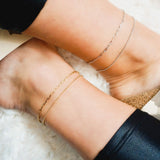 Eros Milano Sets Graffetta Gold Layering Anklet Set