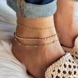 Eros Milano Sets Moda Gold Layering Anklet Set