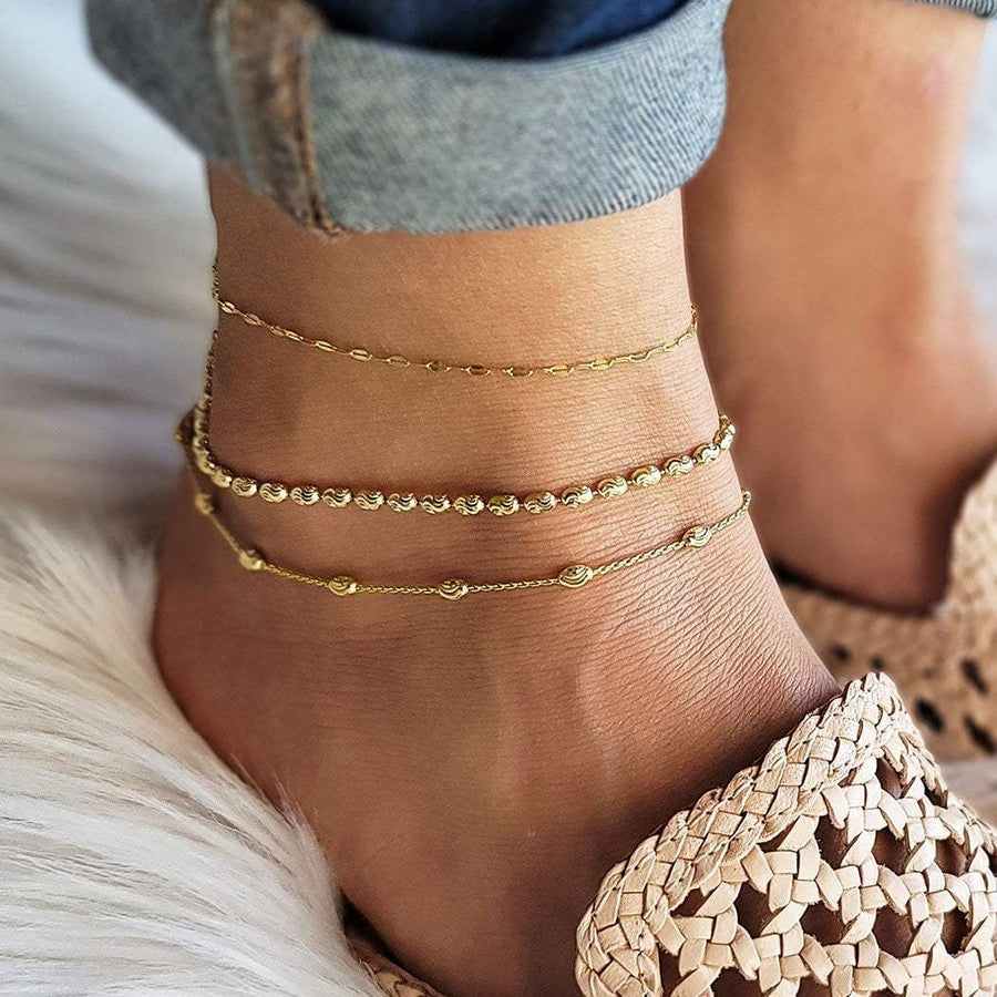Eros Milano Sets Moda Gold Layering Anklet Set