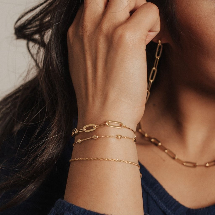 Eros Milano Sets Moda Gold Layering Bracelet Set