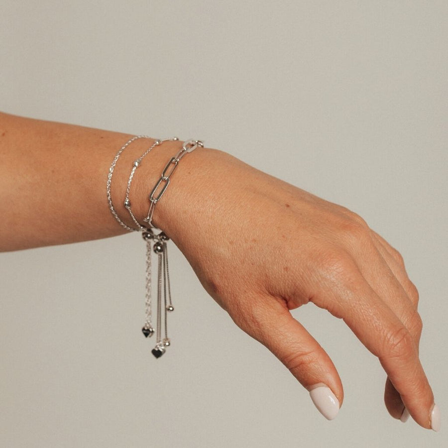 Eros Milano Sets Moda Silver Layering Bracelet Set