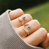 Eros Milano Sets Roma Turquoise & Freshwater Pearl Ring Stack