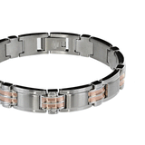 Italgem Steel Bracelets Default Title / Rose Gold Italgem Stainless Steel and Rose Gold Link Bracelet