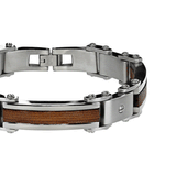 Italgem Steel Bracelets,Men's Default Title / Stainless Steel Italgem Stainless Steel 3 piece Wood Men's Bracelet
