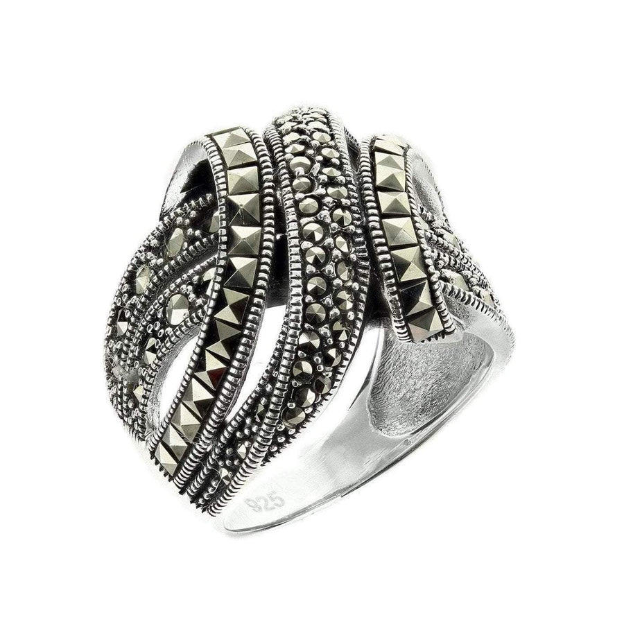 Marcasite Collection Rings Marcasite Over and Under Ring
