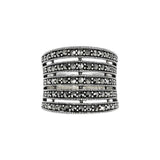 Marcasite Collection Rings Sterling & Marcasite Curved Ring