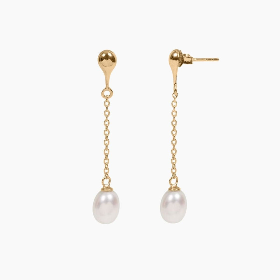 Masami Pearls Earrings Gold Freshwater Pearl Drop Earrings (Gold)