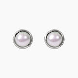 Masami Pearls Earrings Silver Roma Freshwater Pearl Sterling Silver Stud Earrings