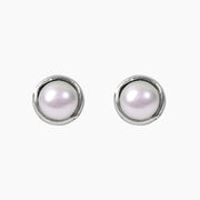 Masami Pearls Earrings Silver Roma Freshwater Pearl Sterling Silver Stud Earrings