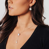 Masami Pearls Necklaces White Freshwater Pearl Bolo Necklace in Detailed Sterling Silver