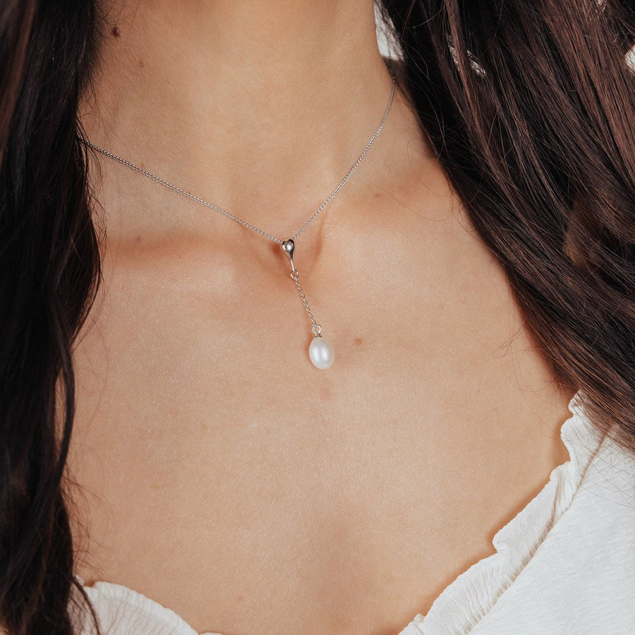 Masami Pearls Pendants Silver Freshwater Pearl Drop Pendant (Silver)