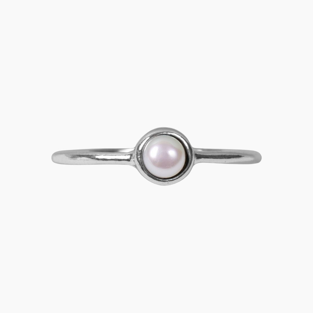 Crossover Design Cultured Freshwater Pearl Ring | Angelucci Jewelry