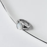 Masami Pearls Rings Roma Mother of Pearl Signet Ring