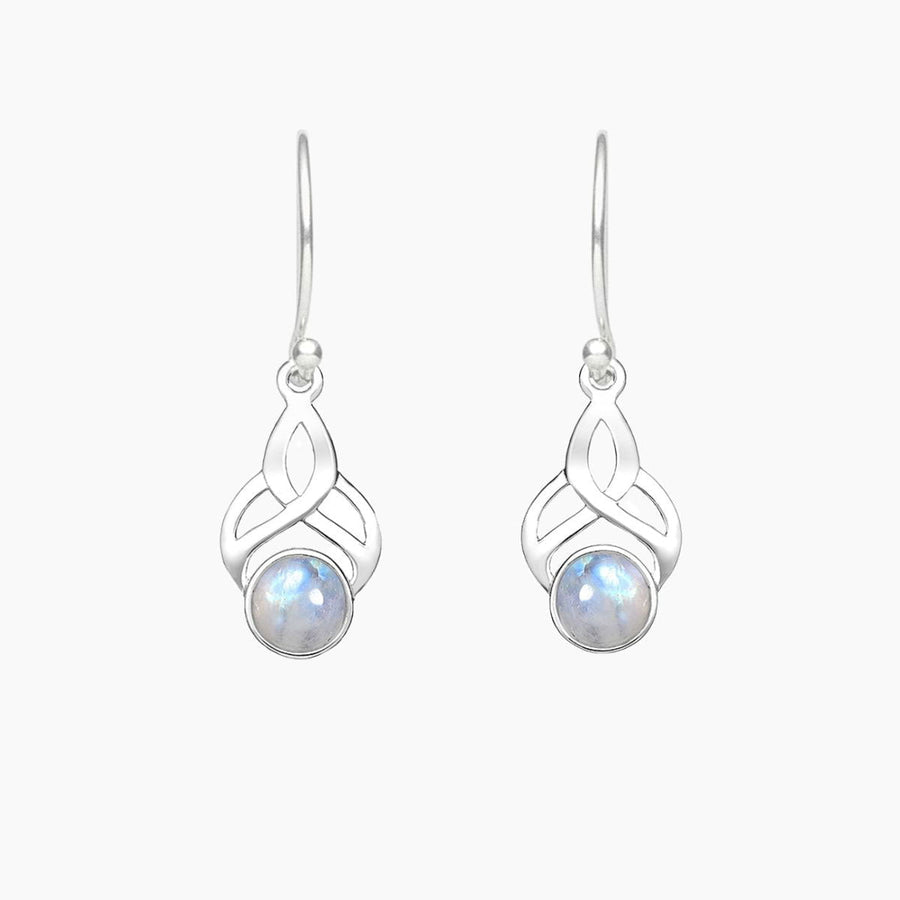 Moonstone Collection Earrings Rainbow Moonstone Celtic Earrings