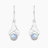 Moonstone Collection Earrings Rainbow Moonstone Celtic Earrings