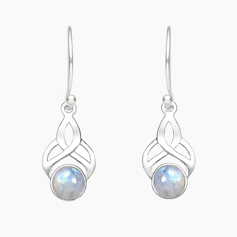 Moonstone Collection Earrings Rainbow Moonstone Celtic Earrings
