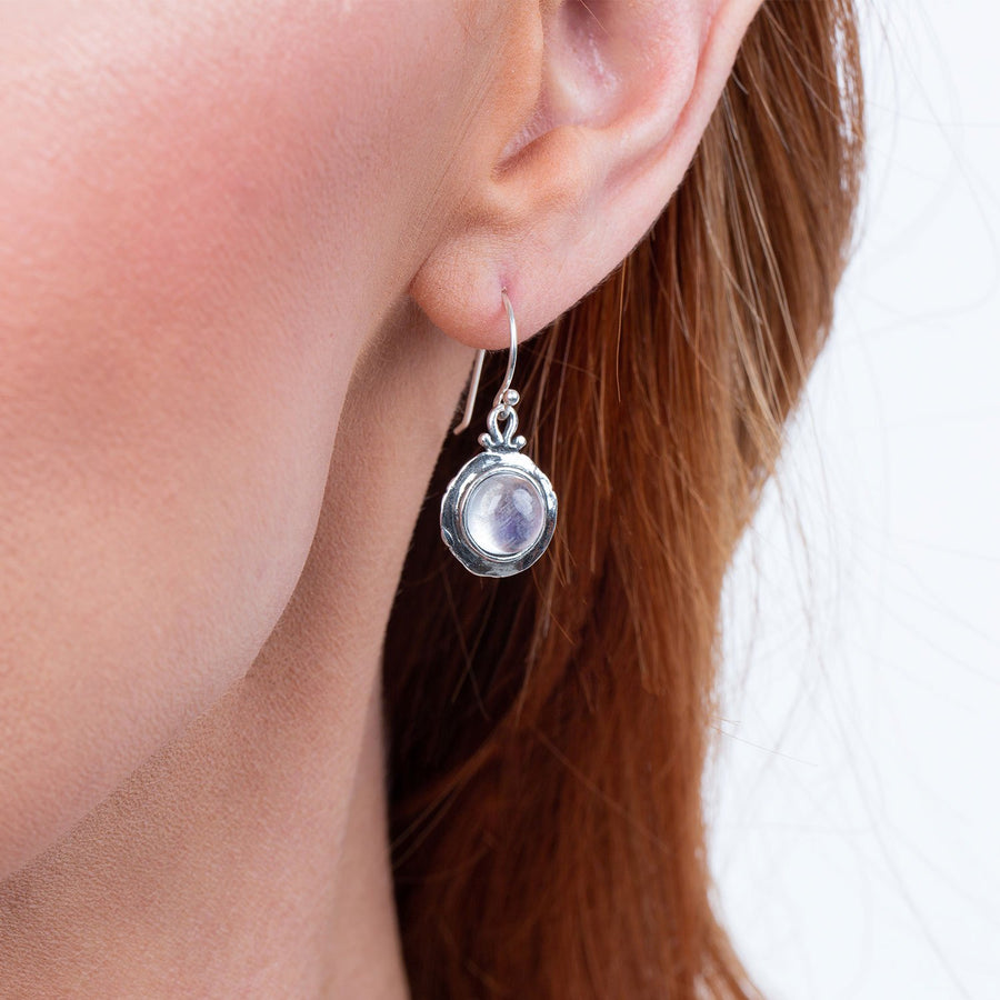 Moonstone Collection Earrings White / Silver Moonstone Nested Sterling Silver Earrings