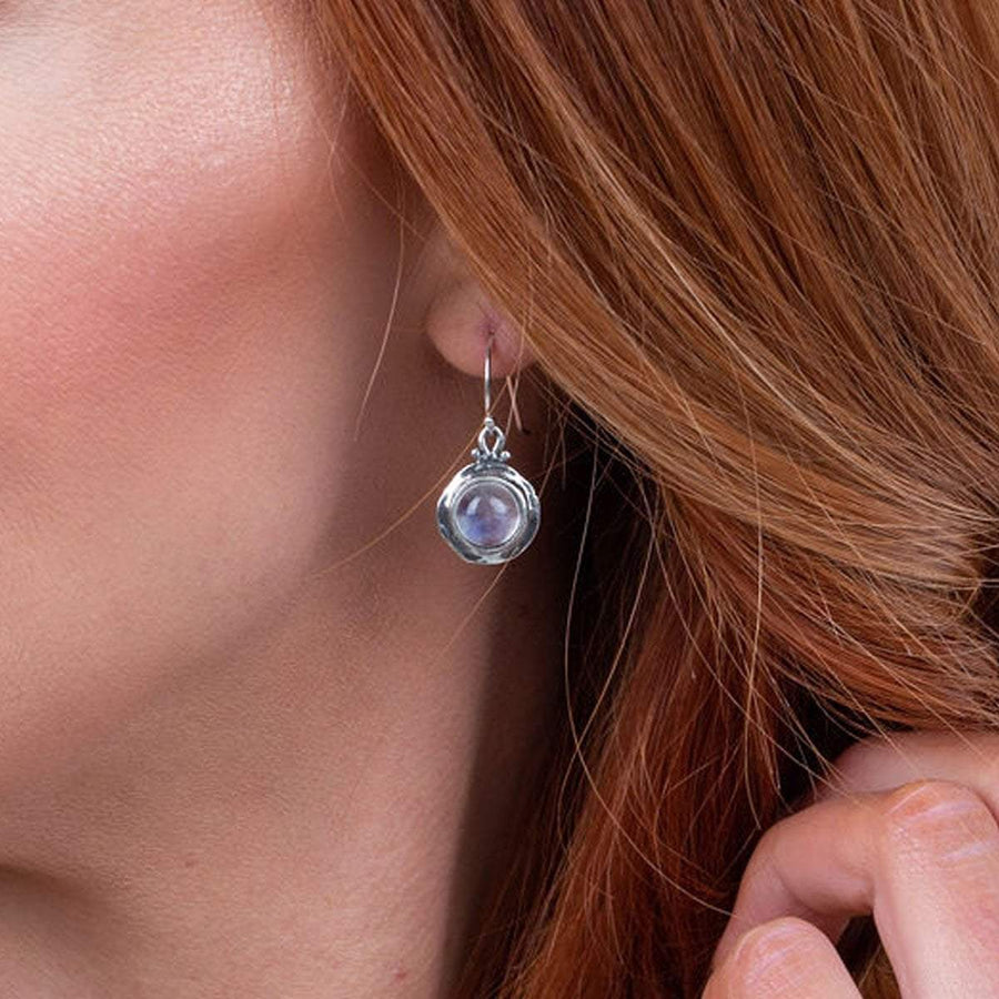 Moonstone Collection Earrings White / Silver Moonstone Nested Sterling Silver Earrings