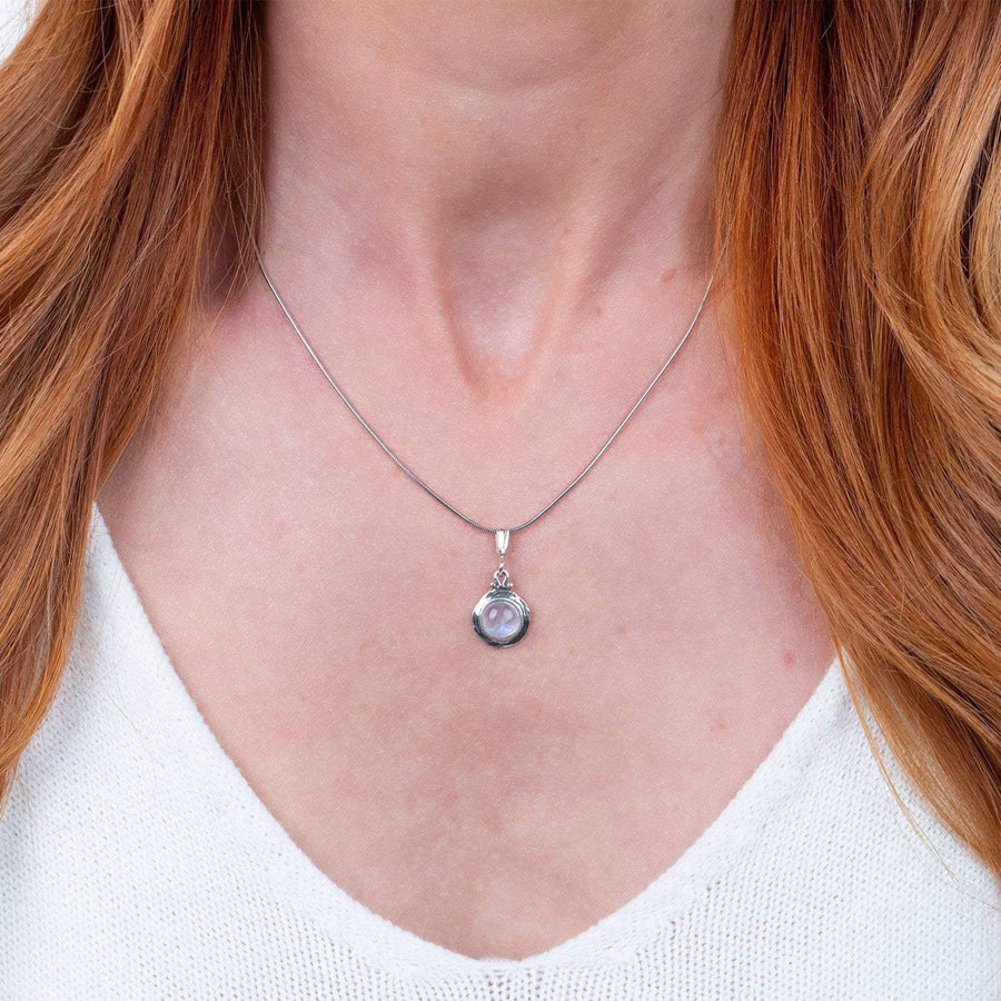 Moonstone Collection Pendants Moonstone Nested Sterling Silver Pendant