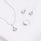 Moonstone Collection Pendants Moonstone Nested Sterling Silver Pendant