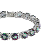 Mystic Bracelets Default Title / Purple / Green / Pink Mystic Quartz Silver Bracelet
