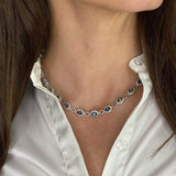 Mystic Necklaces Color / Blue Blue Mystic Quartz Oval Necklace in Sterling Silver