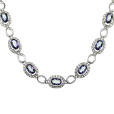 Mystic Necklaces Color / Blue Blue Mystic Quartz Oval Necklace in Sterling Silver