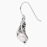 Ocean Collection Earrings Pearl Freshwater Pearl Calla Lily Earrings in Sterling Silver