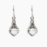 Ocean Collection Earrings Pearl Freshwater Pearl Calla Lily Earrings in Sterling Silver