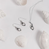 Ocean Collection Earrings Pearl Freshwater Pearl Calla Lily Earrings in Sterling Silver