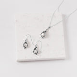 Ocean Collection Earrings Pearl Freshwater Pearl Calla Lily Earrings in Sterling Silver