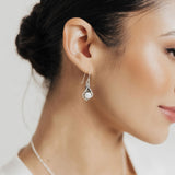 Ocean Collection Earrings Pearl Freshwater Pearl Calla Lily Earrings in Sterling Silver
