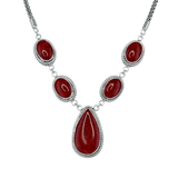 Ocean Collection Necklaces Default Title / Red Red Coral Drop Bali-Style Necklace