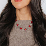 Ocean Collection Necklaces Red Coral Red Coral Ball & Sterling Silver Necklace